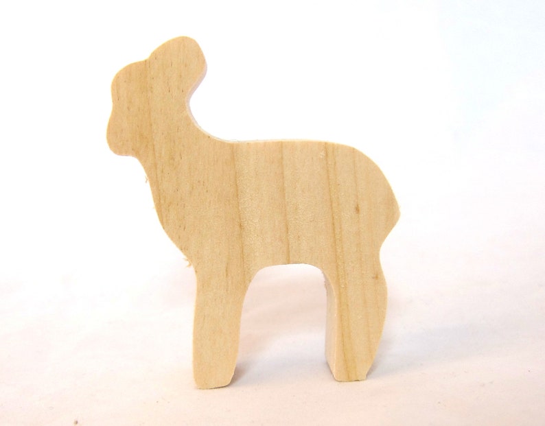 Three Wood cutouts, Unfinished Wooden animals, Smaller Size Animals image 4
