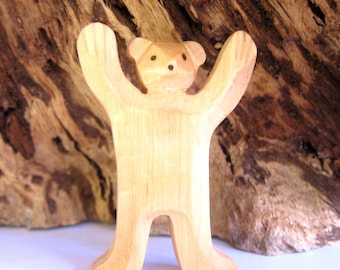 Happy Bear, Wooden Expressive Animals