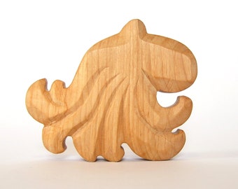 Wood Octopus Toy, Ocean Creatures, Sea Animals, Hand Carved, Children's Wooden Toy, Eco Friendly Kids