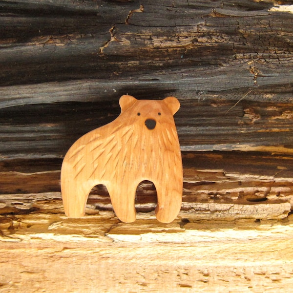 Orso in legno intagliato, Arte del legno ingenuo