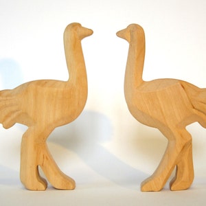 Ostrich, Emu, Wooden Animals, Waldorf Toy image 7