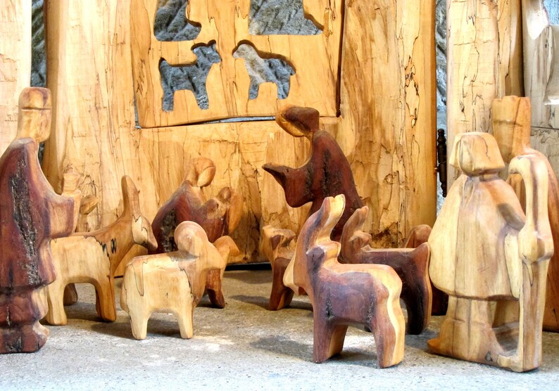 Carved Nativity for Church or Kindergarten Etsy
