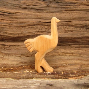 Ostrich, Emu, Wooden Animals, Waldorf Toy image 1