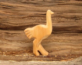 Ostrich, Emu, Wooden Animals, Waldorf  Toy