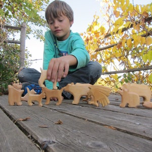 Animals of the woods, Wooden Waldorf toys, Ecological, Wooden Animals, Nature Kids, Carved Animals, Eco friendly, Animals Carved from Wood image 9