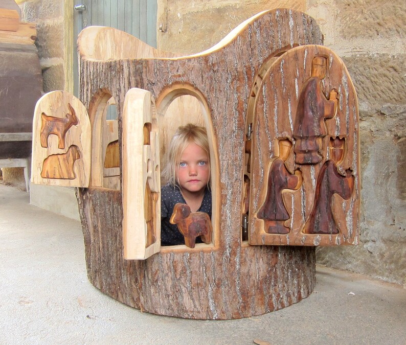 Carved Nativity for Church or Kindergarten Etsy