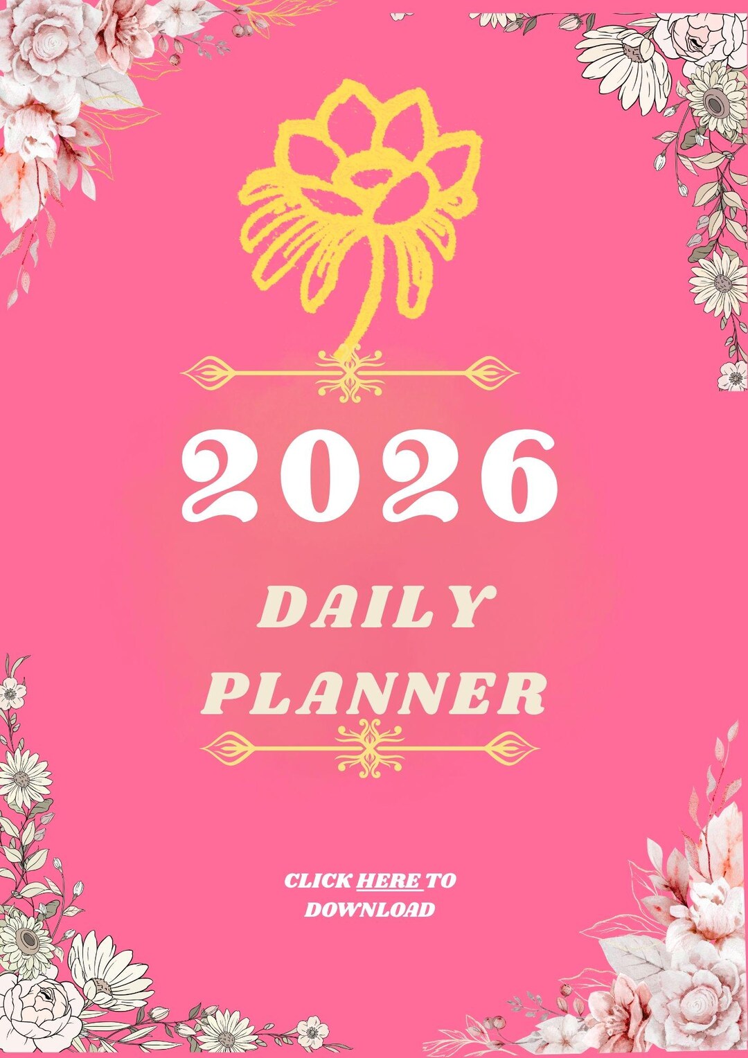 2026 Daily Planner Printable PDF | Editable Canva | Digital Product ...
