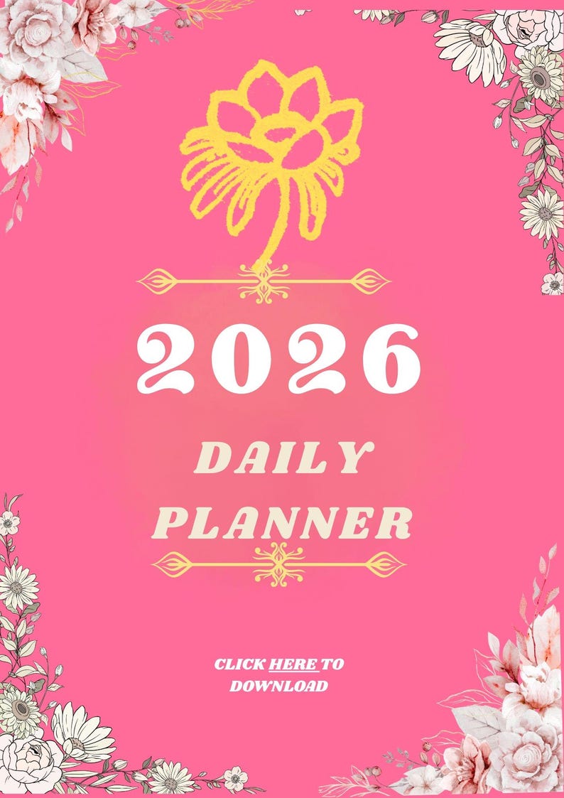 2026 Daily Planner Printable PDF | Editable Canva | Digital Product ...