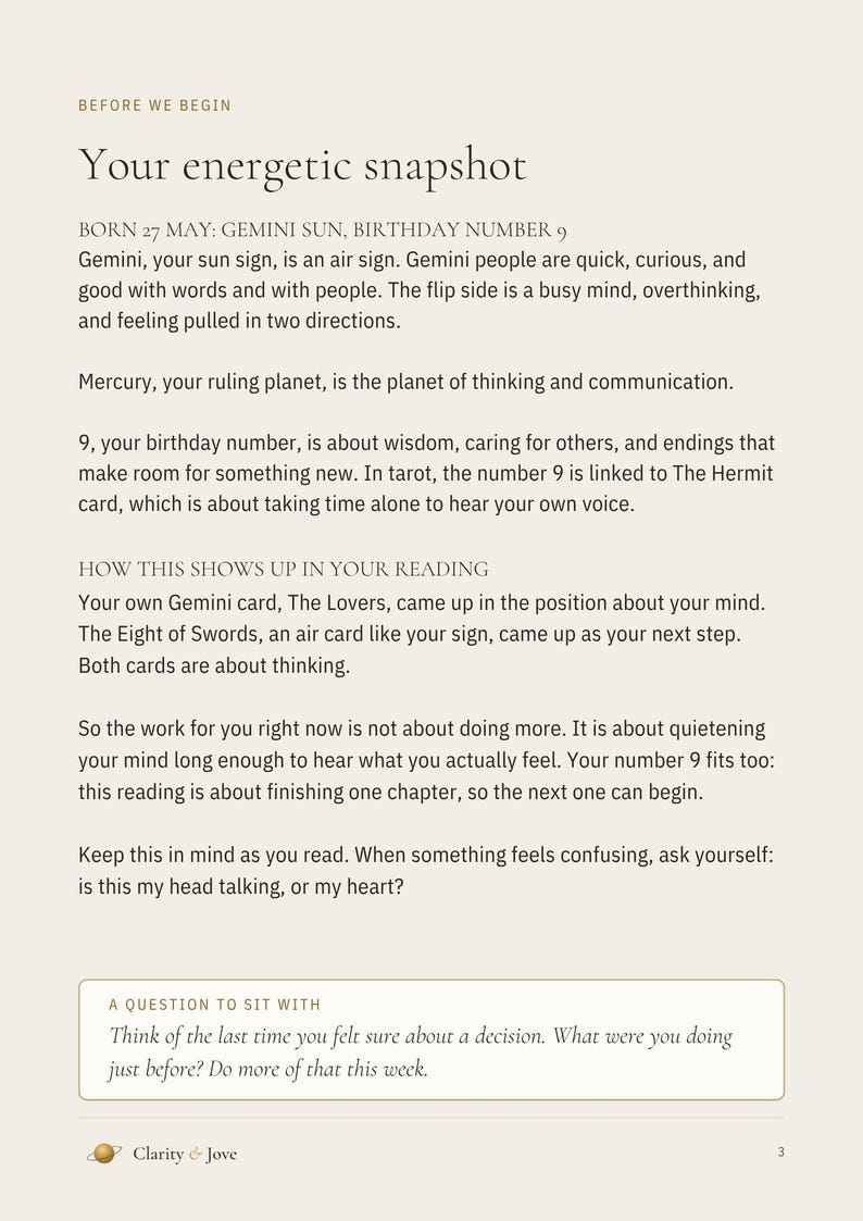 3 Month Tarot Reading, Written PDF Report, Next Three Months Forecast ...