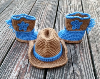PATTERN  instant download SET cowboy boot booties, Cowboy hat pattern. infant photo prop costume