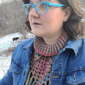 Pattern Only Jeweled Granny Collar Crochet Cowl Pattern pdf image 3