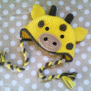 PATTERN Giraffe Baby Infant Hat PDF crochet pattern In english fits babies 0-3 months great photo prop