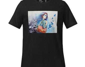 Unisex t-shirt printed with original artwork "The Grasp" by Jessica Gammon