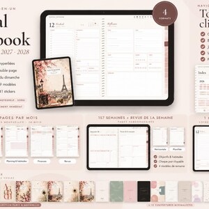 2027 Digital Planner Premium, Hyperlinked GoodNotes iPad Planner 2026 2028, Portrait or Landscape, Dashboards, ADHD Planner, Stickers