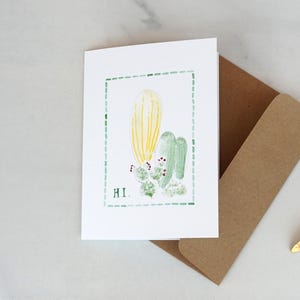 Hi cactus card