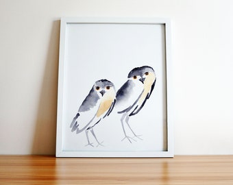 Impression chevêches des terriers, 11 x 14, 8 x 10