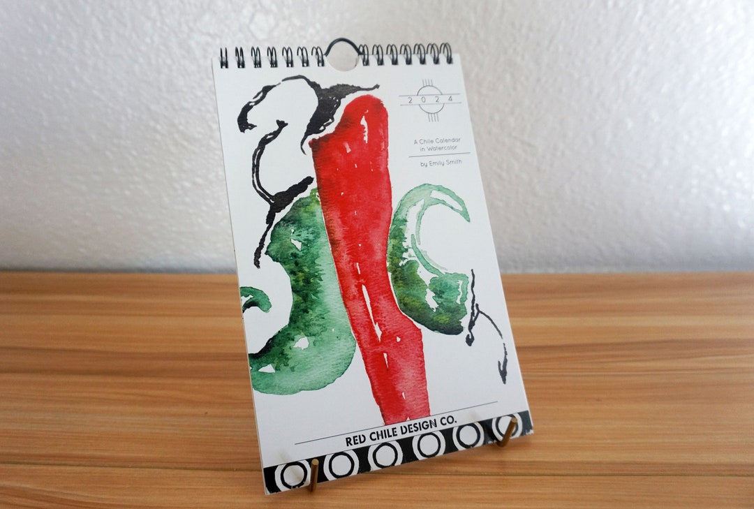 2024 Chile Pepper Calendar, 5.5x8.5, Wire Coil Bound With Hanger Etsy