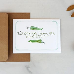 Tarjeta de cumpleaños con chile verde: "Les deseo todo el chile..."