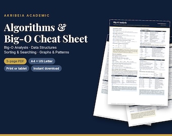 Algorithms & Big O Cheat Sheet: Complexity Tables, Data Structures, Sorting, Graphs, DP Patterns