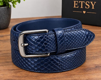 Ceinture en cuir façon serpent, boucle argentée, accessoire de mode tendance