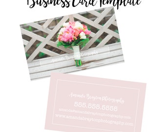 Blush Pink Business Card Template