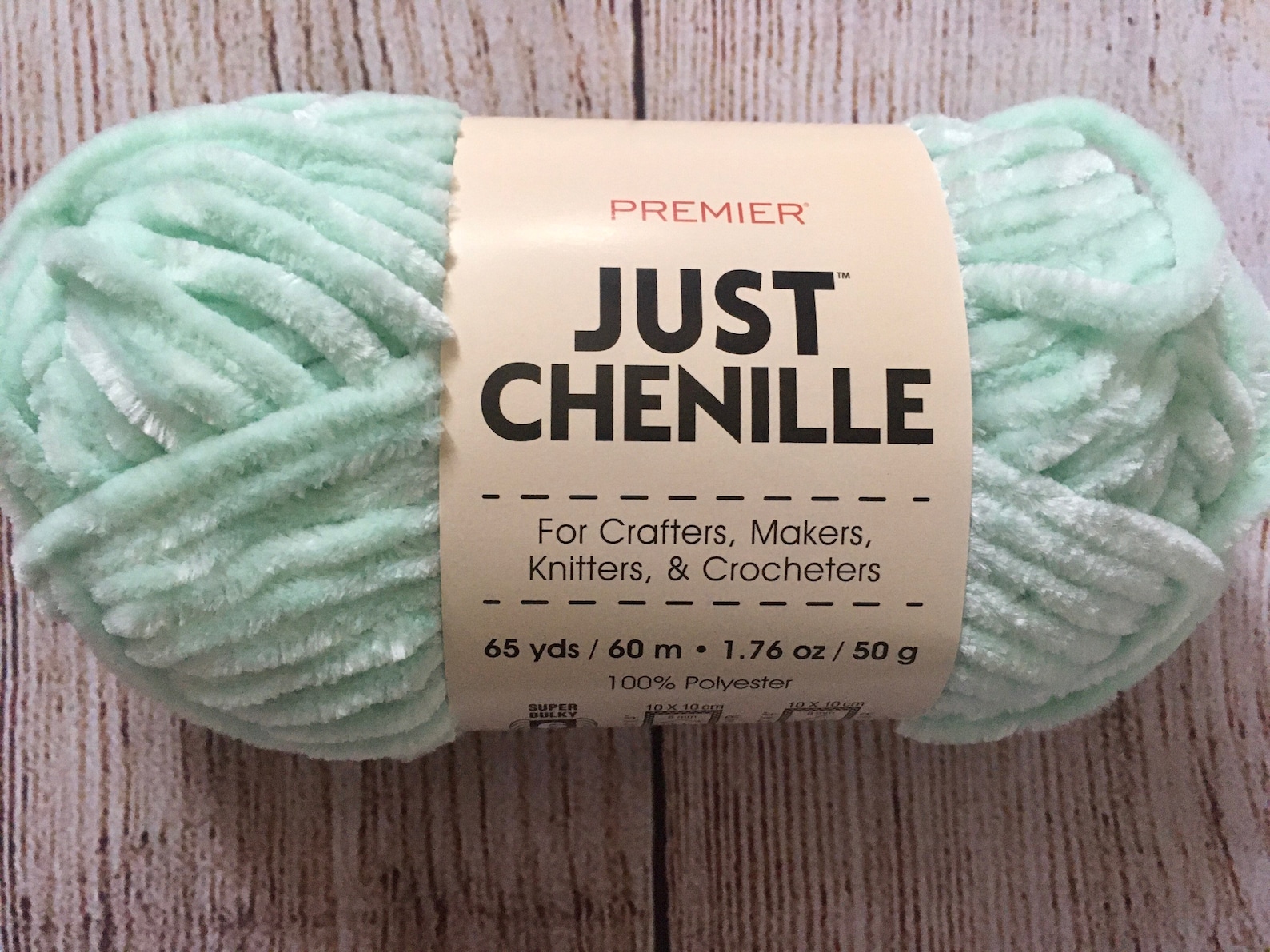 Premier Just Chenille Yarn Mint Color for Crochet Knitting Etsy