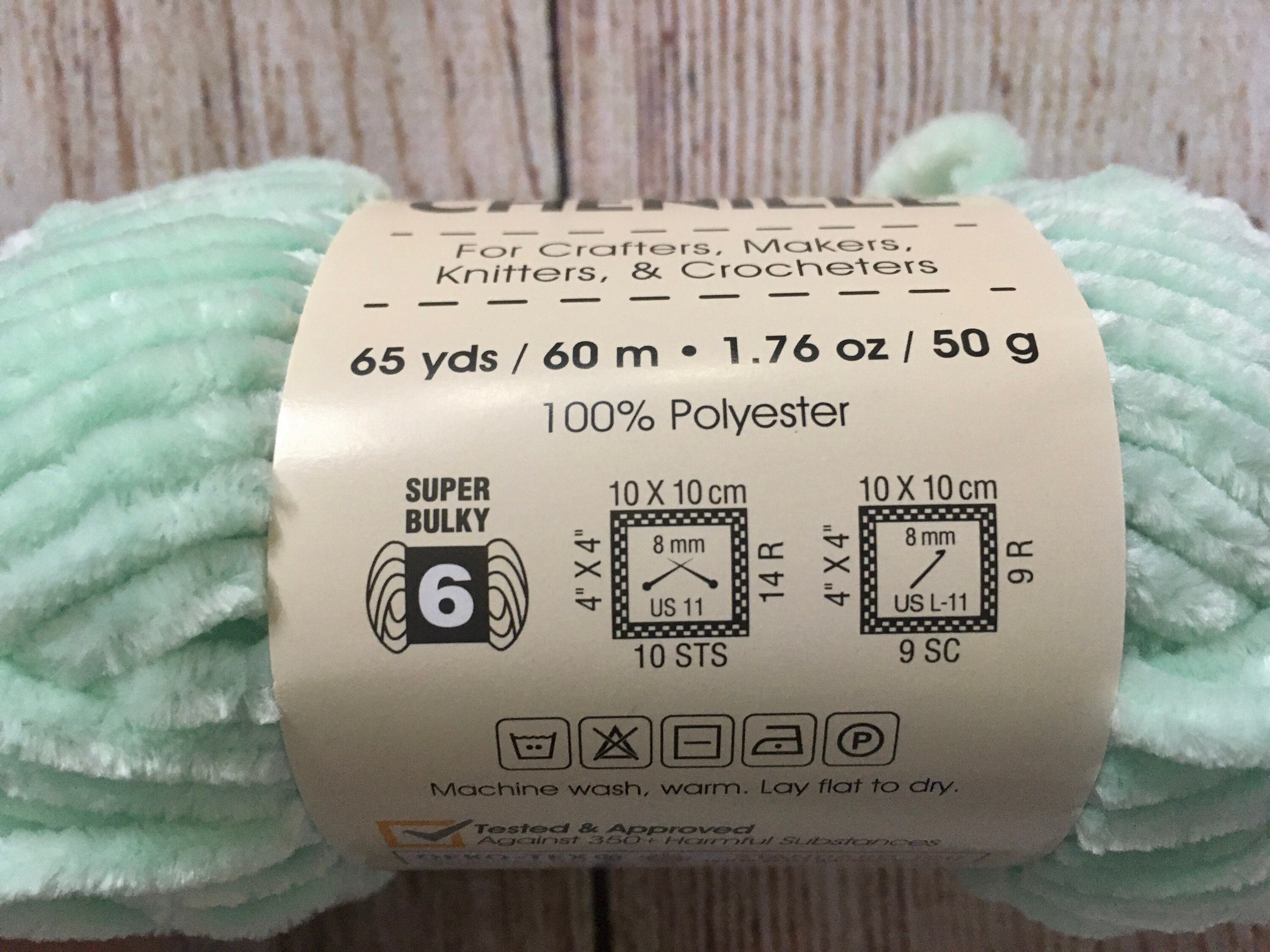 Premier Just Chenille Yarn, Mint Color, for Crochet, Knitting, Crafts, Baby Yarn Etsy