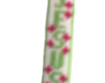 PATTERN: Jesus flower bookmark plastic canvas pattern