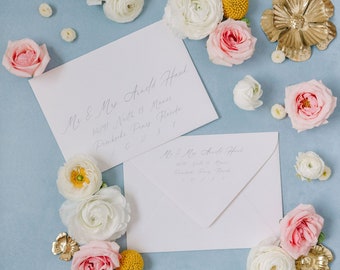 Calligraphy Addressing Envelopes  | Choice of 2 Styles