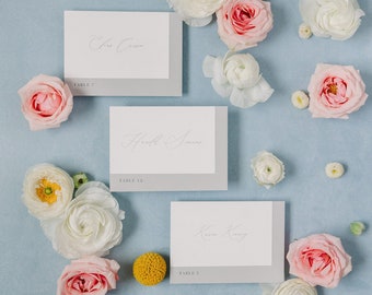 Calligraphy Fine Art Wedding Reception Place Cards, Place Tags, Wedding Name Cards, Escort Tags