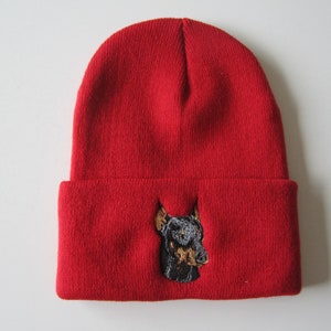 Doberman Pinscher embroidered beanie