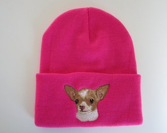 Chihuahua Embroidered Beanie
