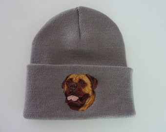 Bullmastiff embroidered beanie