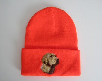 Labrador Retriever (chocolate) Embroidered Beanie