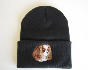 Cavalier King Charles embroidered beanie