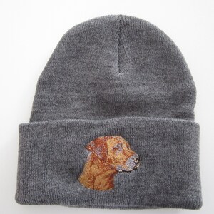 Rhodesian Ridgeback Embroidered Beanie