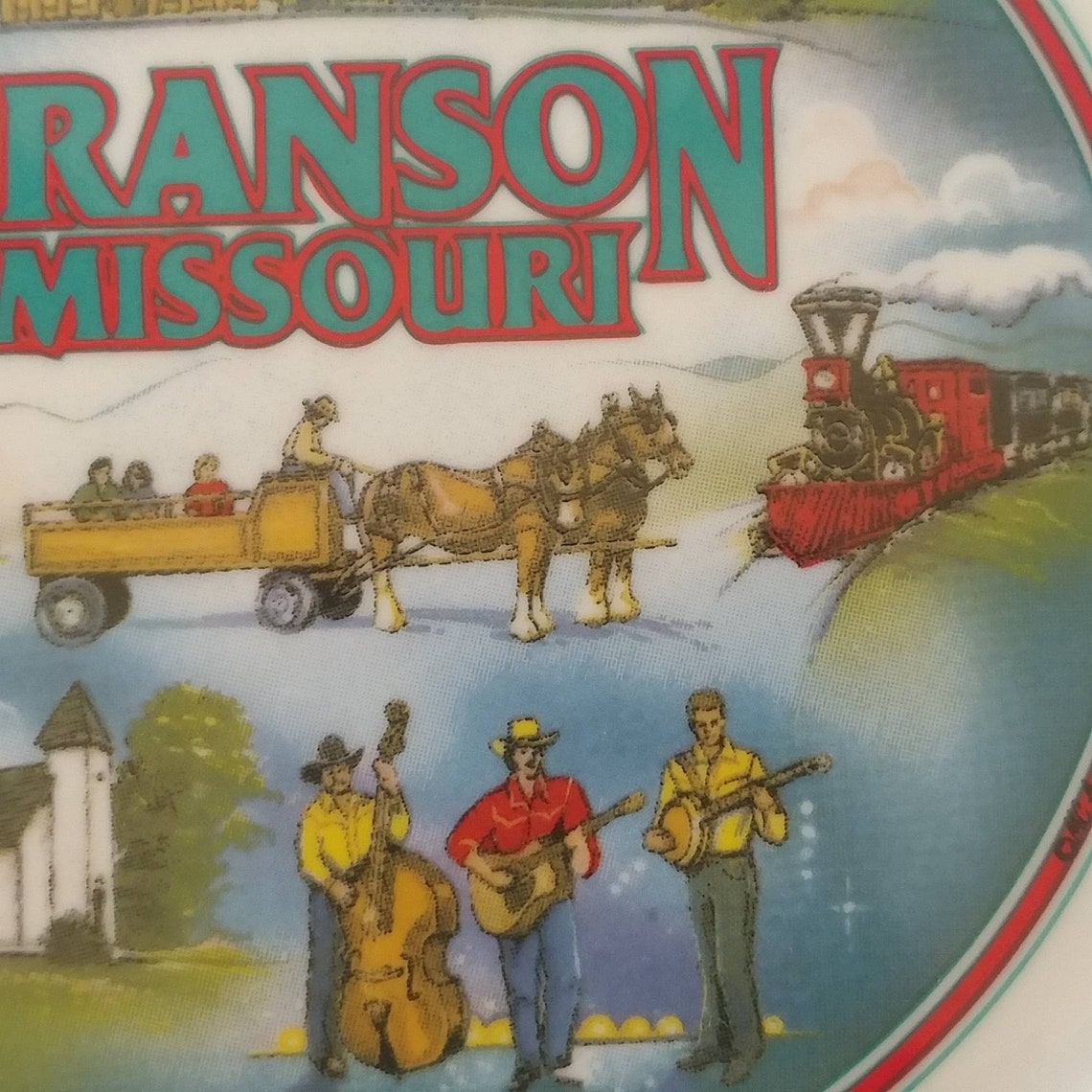 Vintage Branson Missouri Souvenir Plate Reticulated Lace Edges Etsy