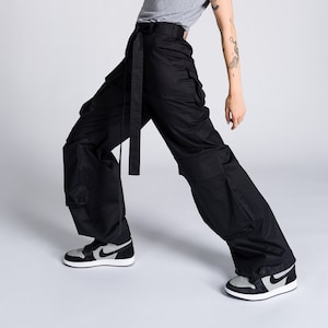 Pantalones cargo anchos de algodón, talla grande, A92310