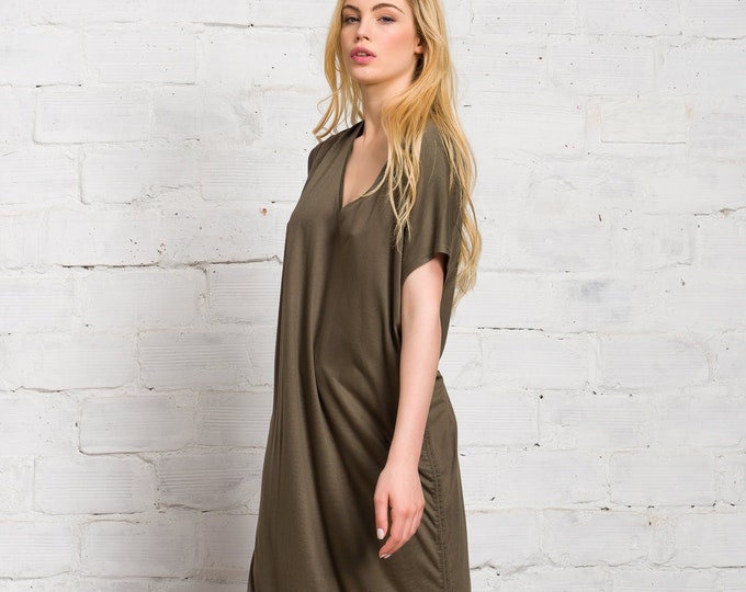 Casual Maxi Dress with Adjustable Drawing A90527