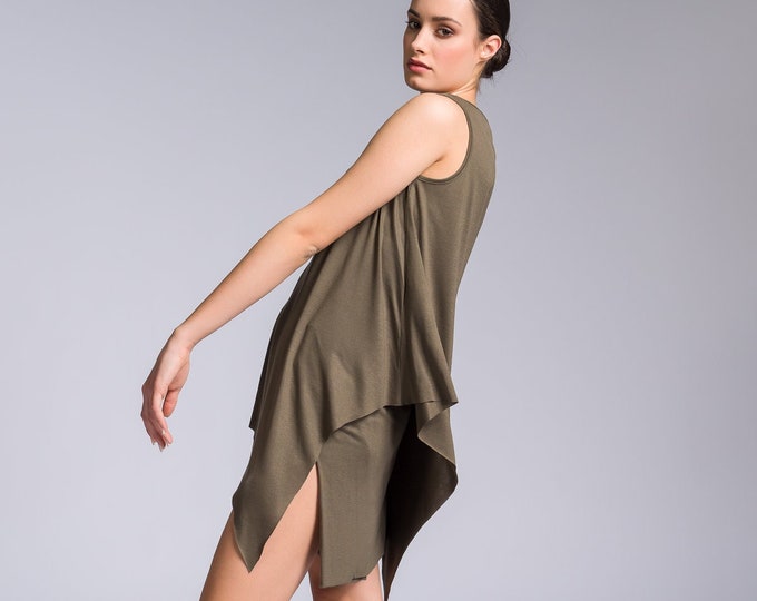 Loose Asymmetric Tank Top A92273