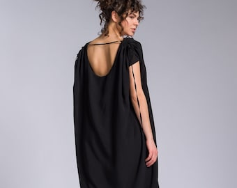Layered Kaftan Dress with Adjustable Shoulders A92280