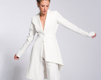 Asymmetrische blazer met knopen A92330