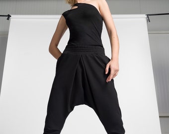 Loose Casual Drop Crotch Pants A05339