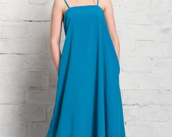 Plus Size Summer Dress, Midi Camisole Dress A92159