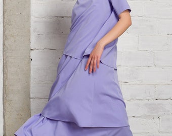 Plus Size Summer Layered Modular Maxi  Dress A92158