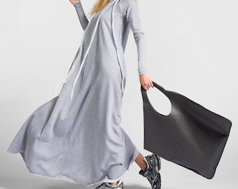 Flall Maxi Dress Cotton  Plus Size Dress , Side Pockets Dress , Extravagant Cotton Winter  Dress, Bohemian  Dress A03377 HandMade by Aakasha