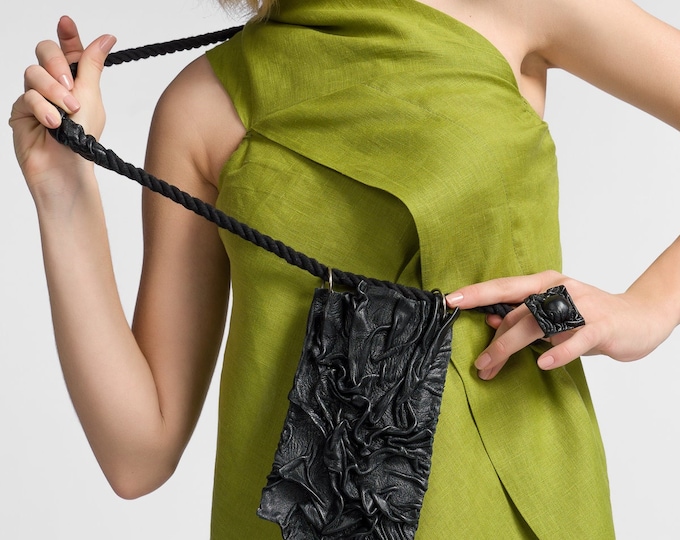 Leather Crossbody Phone Case Luxury  accessorie Handcrafter by Aakasha A92128