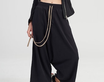 Cropped Drop Crotch Pants A90722