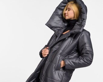 Buttoned Straight Quilted Jacket A92049