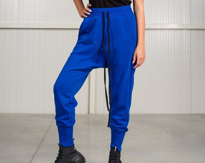 Drop Crotch Pants with Flap Pockets A92064